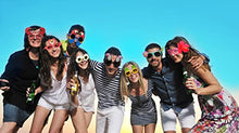 Load image into Gallery viewer, Luau Party Sunglasses - 9 Pairs Funny Hawaiian Glasses, Tropical Fancy Dress Favors, Fun Summer Party Photo Booth Props, Novelty Party Supplies Decoration