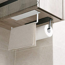 Load image into Gallery viewer, Kitchen Roll Holder, Kitchen Paper Rack Wall Mounted, Toilet Roll Holder,Napkins Storage Rack Holder Under Cabinet, Paper Towel Roll Holder Self Adhesive No Drilling Required (White)