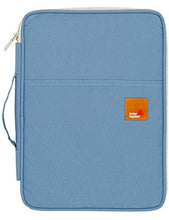 Load image into Gallery viewer, A4 Size Travel Document Case Holder Wallet File Folder Organiser Message Bag Passport Wallet for Travel Holiday Office and University (Light Blue)