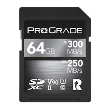 Load image into Gallery viewer, SD UHS-II 64GB Card V90 –Up to 250MB/s Write Speed and 300 MB/s Read Speed | For Professional Vloggers, Filmmakers, Photographers & Content Curators – By Prograde Digital