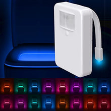 Load image into Gallery viewer, LumiLux Toilet Light with Motion Detection Sensor - 16-Color LED Bathroom Toilet Bowl Light (White)