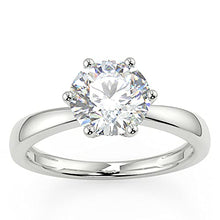 Load image into Gallery viewer, diamond ring 1 carat solitaire with diamond grading report (R)