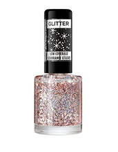 Load image into Gallery viewer, Rimmel London Glitter Nail Polish Top Coat, Disco Diva, 8 ml