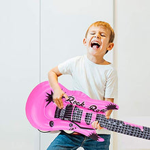 Load image into Gallery viewer, 14Pcs Inflatable Guitar Party Decorations Favors, Inflatable Rock Star Balloon Set, Inflatable Party Supplies, Christmas Birthday Party Gifts, Party Props for Rock and Roll Theme 80s Party Decorations