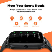 Load image into Gallery viewer, Smart Watch Fitness Tracker with Heart Rate Monitor Fit Bitwatches Ladies Sports Watch Elegant Lets Fit Smartwatch for Men Women for Android iOS-Black