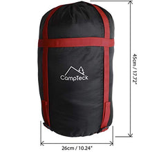 Load image into Gallery viewer, CampTeck U6954 - Lightweight Compression Bag Stuff Sack Water Resistant Compression Sack for Sleeping Bag, Clothes Storage, Travel, Camping, Outdoor - Black