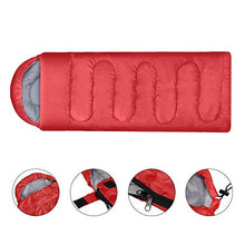 Load image into Gallery viewer, Yaheetech Single Adult Sleeping Bags Lightweight Envelope Sleeping Bags Rectangular Sleeping Bags with Carry Bag, Waterproof, Red