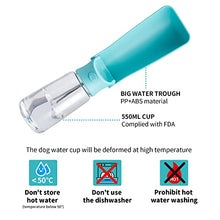 Load image into Gallery viewer, Leak-Proof Backflow Portable Dog Water Bottle KingAcc 550Ml Foldable Dog Cat Travel Water Bowl Outdoor Lightweigh Pet Drinking Cup(Don't Use Hot Water and Dishwasher)