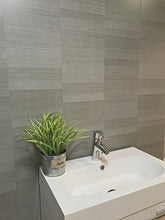 Load image into Gallery viewer, DBS Graphite Grey Modern Tile Effect Bathroom Panels Shower Wall PVC Cladding (4 Panels)