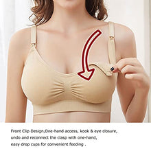 Load image into Gallery viewer, Aigori 2 Packs Maternity Bra for Breastfeeding Wirefree Sleep Nursing Bras M Black +Beige
