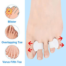 Load image into Gallery viewer, Pinky Gel Toe Separators, Silicone Toe Spacers, Small Toe Protector Spreader, Cushions for Curled Overlapping Separate Toe Correct