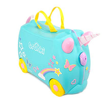 Load image into Gallery viewer, Trunki Children’s Ride-On Suitcase & Kid's Hand Luggage: Una Unicorn (Teal)