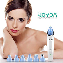 Load image into Gallery viewer, VOYOR Blackhead Remover Vacuum Suction Facial Pore Cleaner Electric Acne Comedone Extractor Kit with 6 Microcrystalline Head for Women and Men Black Heads Extraction BR410