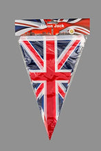 Load image into Gallery viewer, SHATCHI 20m/65ft Long Union Jack Bunting Banner with 50 Triangle Flags Sports Royal Events Street Party Decorations Pub BBQ Great Britain Support