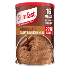 Load image into Gallery viewer, SlimFast Balanced Meal Shake, Healthy Shake for Balanced Diet Plan with Vitamins and Minerals, High in Fibre, Chocolate Flavour, 16 Servings, 600 g