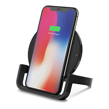 Load image into Gallery viewer, Belkin Boost Up Wireless Charging Stand 10 W, Fast Qi Wireless Charger for iPhone 11, 11 Pro/Pro Max, XS/XS Max, XR, X, Samsung Galaxy S10, S10+, S10e, Huawei P30/P30 Pro, UK Plug Included - Black