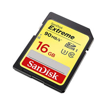 Load image into Gallery viewer, SanDisk Extreme 16 GB SDHC UHS-I U3 Memory Card, up to 90 MB/s Read (Newest Version) SDSDXNE-016G-GNCIN , Gold