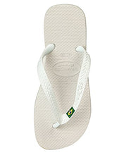 Load image into Gallery viewer, Havaianas Brasil Logo Unisex Adult's Flip Flops, White 0001, 39/40 EU