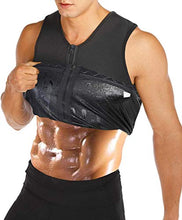 Load image into Gallery viewer, DODOING Sauna Vest Men Waist Trainer Vest for Weightloss Hot Polymer Corset Compression Sauna Sweat Body Shaper Zipper Slimming Workout Shirt Sauna Tank Top