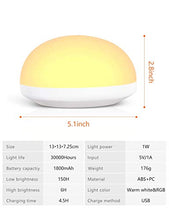 Load image into Gallery viewer, Night Light Baby, Touch Control, Color-Changing Modes, Adjustable Brightness, USB Rechargeable, Breastfeeding Light for Kids, Toddler