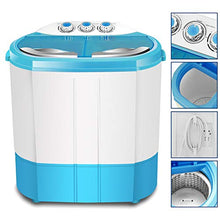 Load image into Gallery viewer, Portable Twin Tub Washing Machine 4.5 KG Total Capacity Washer And Spin Dryer Combo Compact For Camping Dorms Apartments College Rooms 2.5 KG Washer 2 KG Drying Blue&White