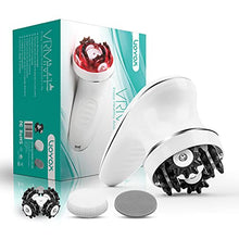 Load image into Gallery viewer, VOYOR Handheld Massager Cordless Deep Tissue Cellulite Massager for Face, Arm, Hand, Neck, Foot and Body, Silicone Face Brush, 3 Multi-Functional Heads, IPX7 Waterproof & Rechargeable VRMM1-NEW