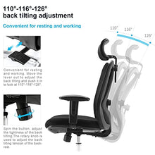 Load image into Gallery viewer, SIHOO Office Desk Chair, Ergonomic Computer Chair with Adjustable Headrest and Lumbar Support,High Back Executive Swivel Chair (Black)