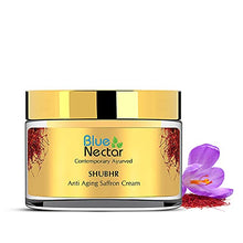 Load image into Gallery viewer, Blue Nectar Ayurvedic Anti Aging Cream for Women for Collagen Boost and Deep Moisturizer for Face | Naturally Skin Firming Face Cream with Saffron Sandalwood (14 Herbs, 50g)