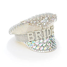 Load image into Gallery viewer, Your Perfect Day Bride Captain Hat Silver - Novelty Bridal Hat For The Bride - Great For Hen Parties, Bride Tribes, Pool Parties and Weddings - Silver Jewels - Elasticated Band