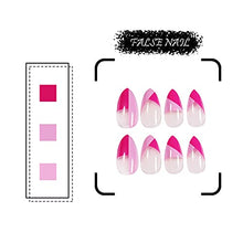 Load image into Gallery viewer, Glossy Oval Press on Nails 24PCS Nude Purple Stiletto Fake Nail Full Cover Artificial Nails Art for Salon Women Girls