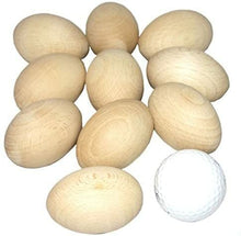 Load image into Gallery viewer, EFO Wooden Eggs for Crafts and Easter Decorations - Great for Easter Basket or Home Decor - Unpainted Wooden Eggs Set Perfect for Easter Egg Hunt, Arts and Crafts - Easter Gifts Idea - Pack of 10