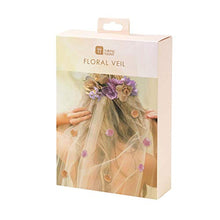 Load image into Gallery viewer, Talking Tables BG Bride to Be Bridal Shower Veil Headback, Fabric, Blossom Girls Floral Headband & Veil