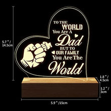 Load image into Gallery viewer, Tulolvae Fathers Day Birthday Gifts - Night Light Dad Gifts - 15*17.5cm Bedside Lamp Gifts for Dad, Dad Birthday Gifts from Daughter Son, Dad Gifts for Christmas, Fathers Day Gift Presents