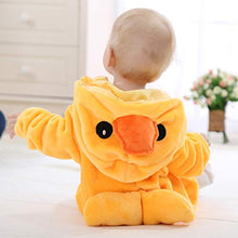 Load image into Gallery viewer, MICHLEY Hooded Baby Girl Romper Winter and Autumn Flannel Jumpsuits Animal Cosplay Infant Toddler Costume yazi, Duck, Size 100 (age: 19-24months)