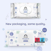 Load image into Gallery viewer, Amazon Brand – Mama Bear Sensitive Unscented baby wipes– Pack of 18 (Total 1008 wipes)