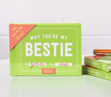 Load image into Gallery viewer, Knock Knock Why You're My Bestie Fill in the Love Book Fill-in-the-Blank Gift for Best Friend Journal, 4.5 x 3.25-Inches: Fill-in-the-blank Journal
