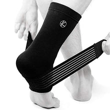 Load image into Gallery viewer, Achilles Tendonitis Brace - Ankle Sleeve for Plantar Fasciitis with Compression Wrap - Ankle Support for Women, Men, Pain, Sprained Ankle, Heel Spur, Arch Support, Swelling, Tendon, Kids (Black)