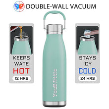 Load image into Gallery viewer, YouBottle Stainless Steel Water Bottle, 500ml Vacuum Insulated, Leak-Proof, No Sweating, BPA Free, Metal Bottle,12 Hours Hot & 24 Hours Cold for Adult Kid Boy Girl Child Drinking