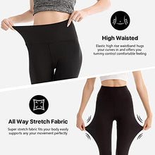 Load image into Gallery viewer, SINOPHANT High Waisted Leggings for Women, Buttery Soft Elastic Opaque Tummy Control Leggings, Plus Size Workout Gym Yoga Stretchy Pants (Black1,One Size) S-L