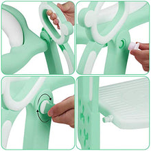 Load image into Gallery viewer, KEPLIN Toddler Toilet Training Seat Ladder with Sturdy Non-Slip Wide Step and Soft Cushion (Green)