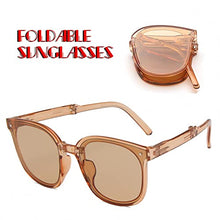 Load image into Gallery viewer, 2022 Trendy Sunglasses for Women Men Polarized Foldable Round Chic Retro Sun glasses UV400 Protection Eyeglasses Fashion Unisex Sunglasses (Coffee)