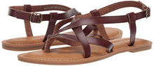 Load image into Gallery viewer, Amazon Essentials Women's Casual Strappy Sandal, Brown, 7.5 B US