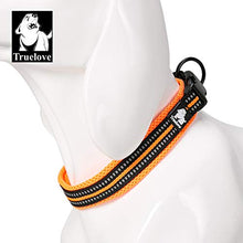 Load image into Gallery viewer, TRUE LOVE Truelove Dog Training Collar TLC5011 Reflective Premium Buckle Nylon Webbing Pet Dog Collars,High Grade Nylon Webbing No Choke Basic Collars Now Available (S, Orange)