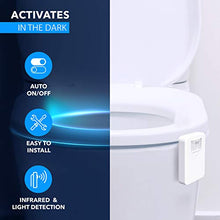 Load image into Gallery viewer, LumiLux Toilet Light with Motion Detection Sensor - 16-Color LED Bathroom Toilet Bowl Light (White)