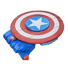 Load image into Gallery viewer, Avengers Hasbro Marvel Mech Strike Captain America Strikeshot Shield Role Play Toy, With 3 NERF Darts, Age 5 And Up