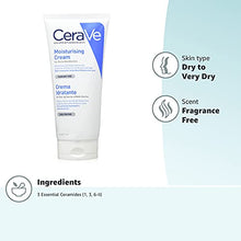 Load image into Gallery viewer, CeraVe Moisturising Cream 6oz Daily Face Body Hand Moisturiser for Dry to Very Dry Skin, fragrance free, 177 millilitre