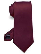 Load image into Gallery viewer, JEMYGINS 3.15" Maroon Tie Wedding Business Silk Necktie for Men (8cm)