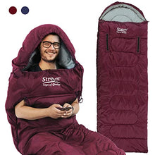 Load image into Gallery viewer, Sleeping Bag, Portable Lightweight 3-4 Season Sleeping Bags with Zippered Holes for Arms and Feet, Wearable Envelop Sleeping Bag for Adults Kids Camping, Hiking, Traveling