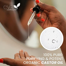 Load image into Gallery viewer, Eva Naturals Organic Castor Oil (60ml) - Promotes Hair, Eyebrow and Eyelash Growth - Diminishes Wrinkles and Signs of Aging - Hydrates and Nourishes Skin - 100% Pure - Cold Pressed, Premium Quality