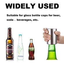 Load image into Gallery viewer, Push Down Bottle Opener,Magnetic Bottle Openers,Beer Bottle Openers for Men Automatic Bottle Opener,Beer Bottle Cap Opener Tool,Kitchen Gadgets Novelty Unique Gifts for Men(Black)